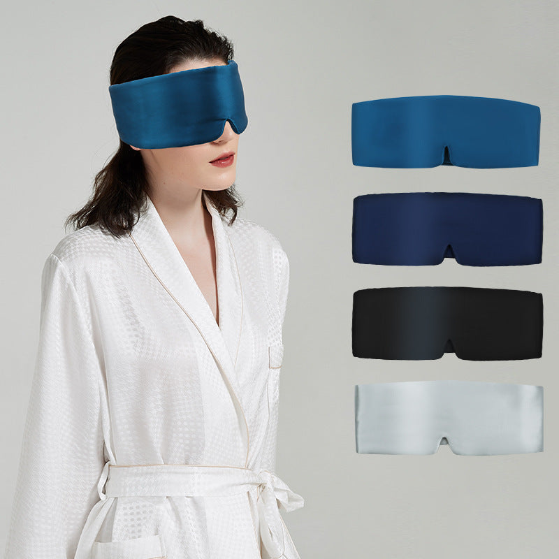 Mascherina per dormire in seta 3D – Riduzione rumore | Blu scura