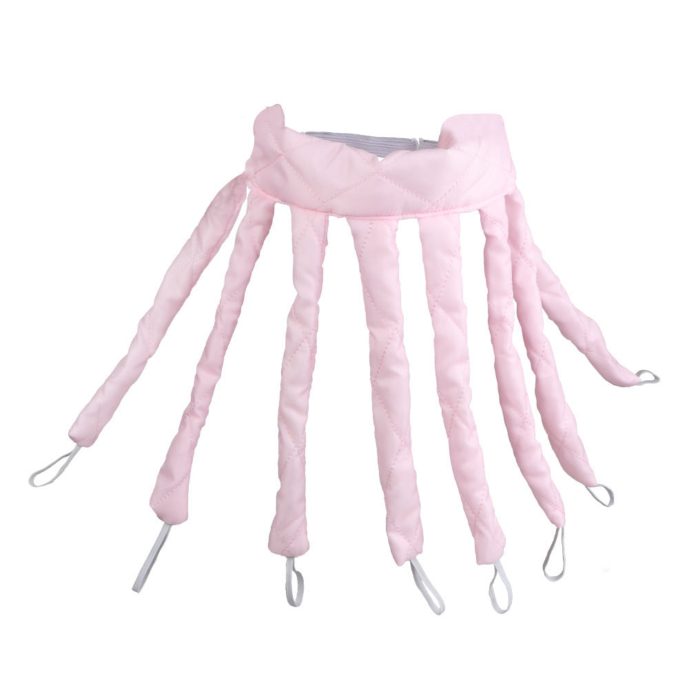 Bigodino senza calore a 8 braccia di colore pink con fascia regolabile – arricciacapelli removibile BellaSeta