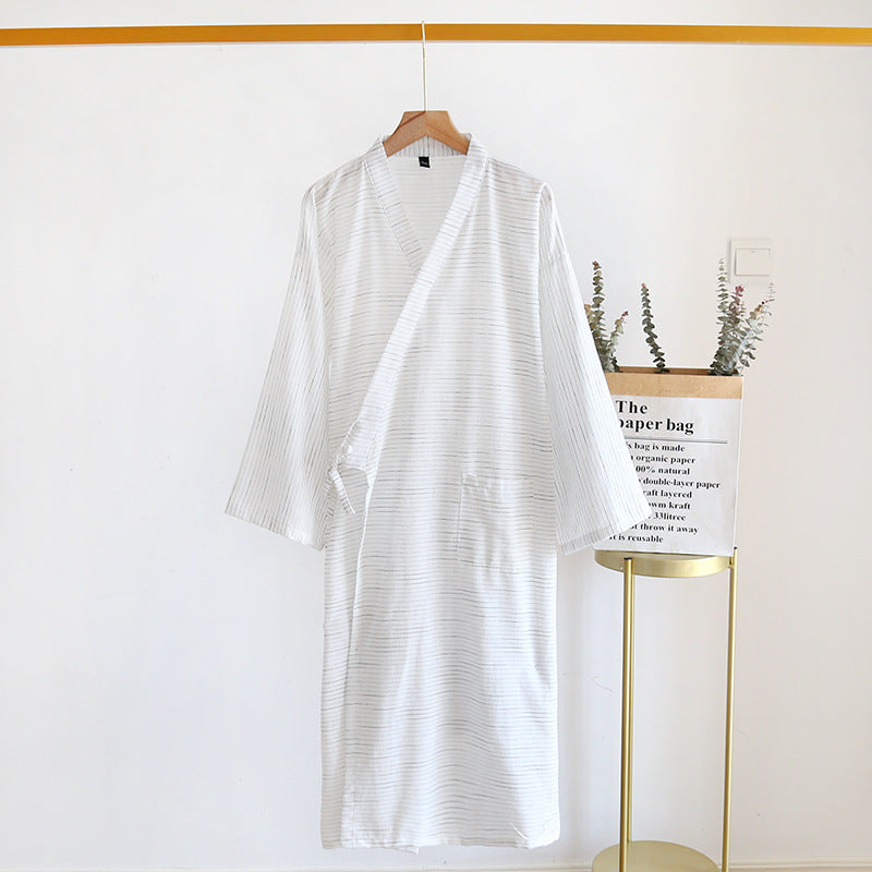 Kimono Accappatoio Estivo Unisex Leggero con Motivo Jacquard