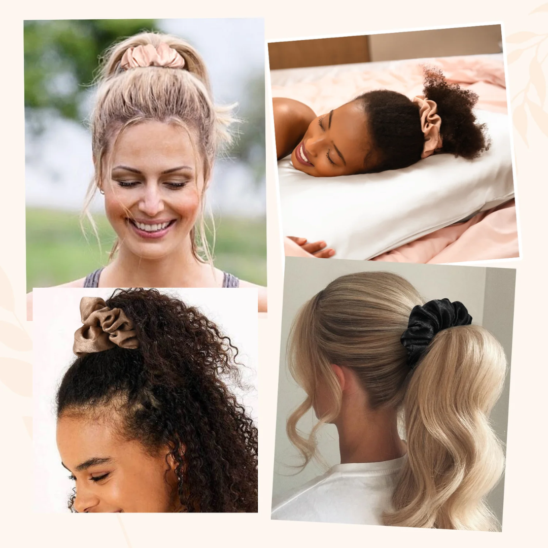 3x Set di Maxi Elastici per Capelli in Seta - BellaSeta