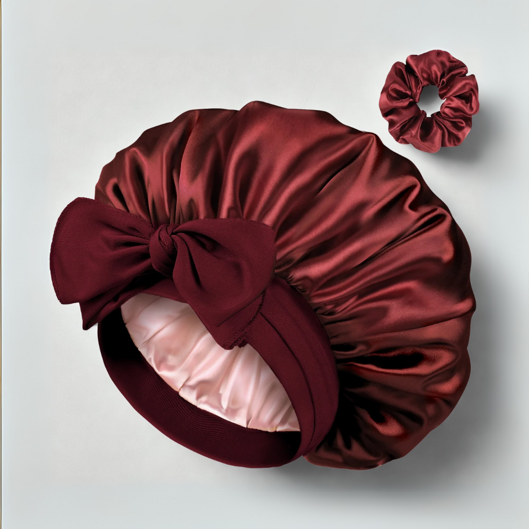 EDIZIONE LIMITATA | Doppio strato cuffia in seta | Rosa inteso - BellaSeta