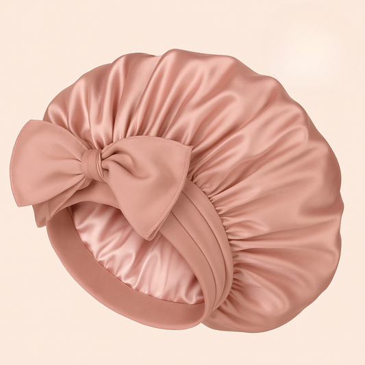 EDIZIONE LIMITATA | Doppio strato cuffia in seta | Rosa inteso - BellaSeta