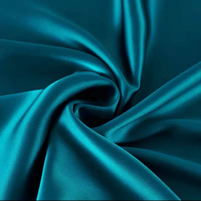 federa cuscino in seta BellaSeta blu pavone