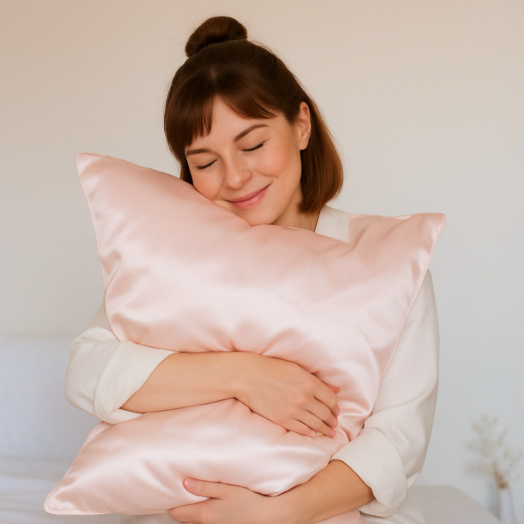 Federe in seta rosa Bella Seta – lusso per un sonno rigenerante e capelli senza crespo