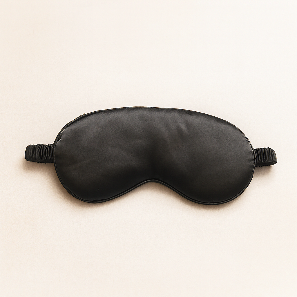 Mascherina per dormire in seta nera – lussuosa maschera occhi Bella Seta per un sonno profondo e confortevole
