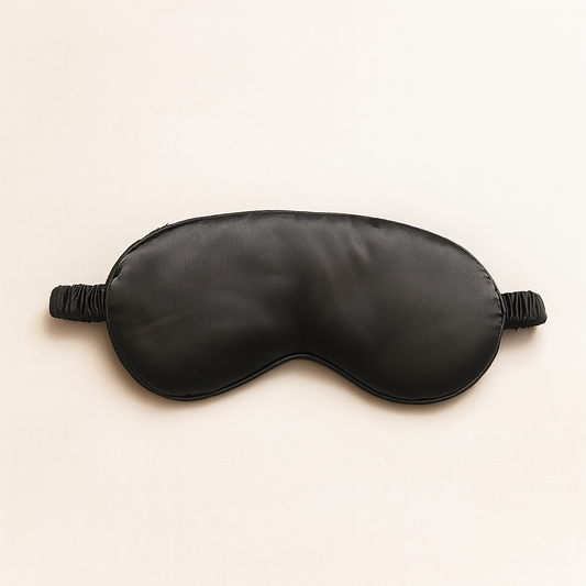 Mascherina per dormire in seta nera – lussuosa maschera occhi Bella Seta per un sonno profondo e confortevole