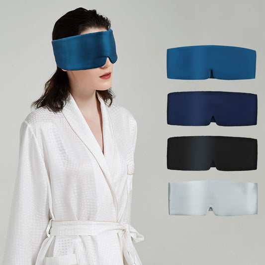 Mascherina per dormire in seta 3D – Riduzione rumore | Blu scura