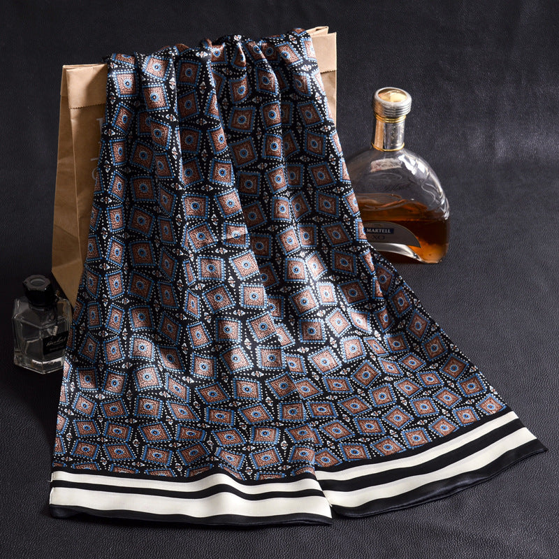 Sciarpa Uomo in Seta Crepe Satin a Doppio Strato - BellaSeta