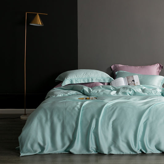 Completo Lenzuola in Ice Silk Colore Puro – Bella Seta | Bianco Nobile - BellaSeta