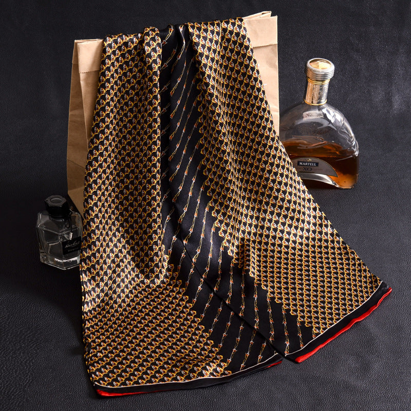 Sciarpa Uomo in Seta Crepe Satin a Doppio Strato - BellaSeta