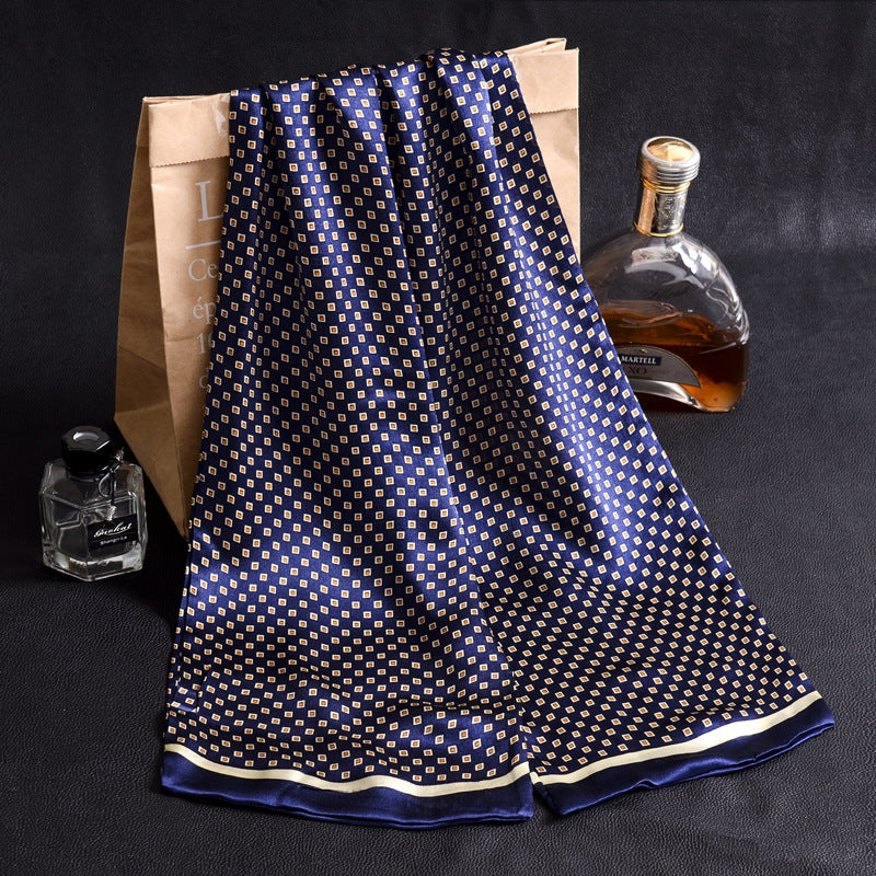 Sciarpa Uomo in Seta Crepe Satin a Doppio Strato - BellaSeta