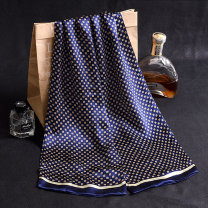 Sciarpa Uomo in Seta Crepe Satin a Doppio Strato - BellaSeta