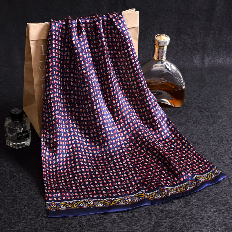 Sciarpa Uomo in Seta Crepe Satin a Doppio Strato - BellaSeta