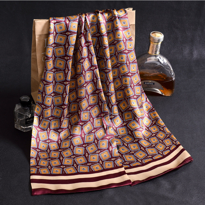 Sciarpa Uomo in Seta Crepe Satin a Doppio Strato - BellaSeta