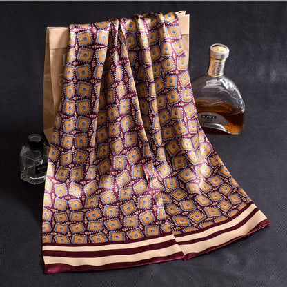 Sciarpa Uomo in Seta Crepe Satin a Doppio Strato - BellaSeta