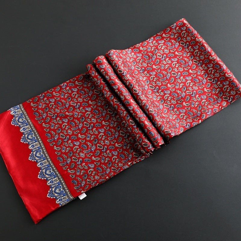 Sciarpa Uomo in Seta Crepe Satin a Doppio Strato - BellaSeta