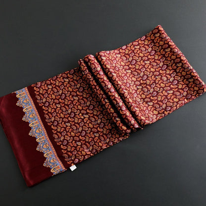 Sciarpa Uomo in Seta Crepe Satin a Doppio Strato - BellaSeta