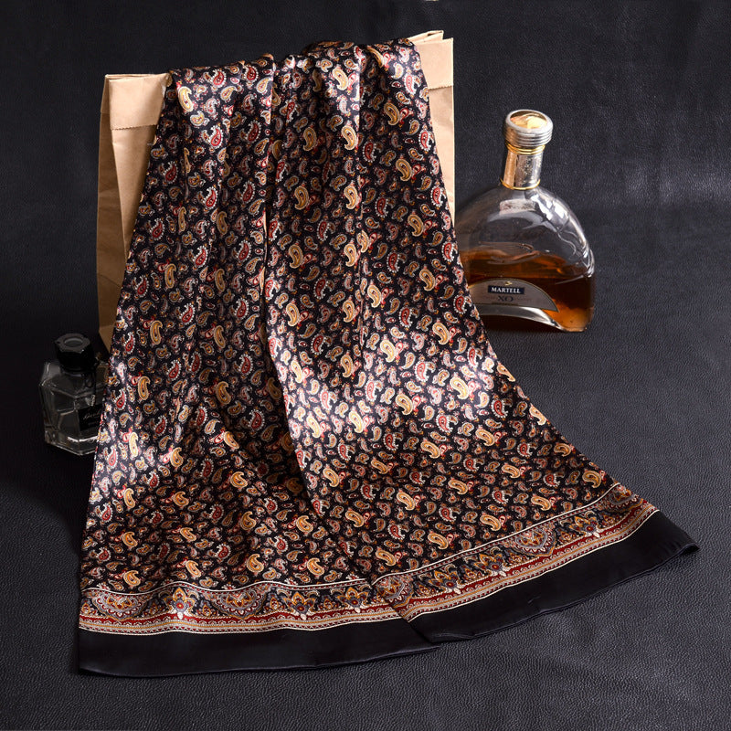 Sciarpa Uomo in Seta Crepe Satin a Doppio Strato - BellaSeta