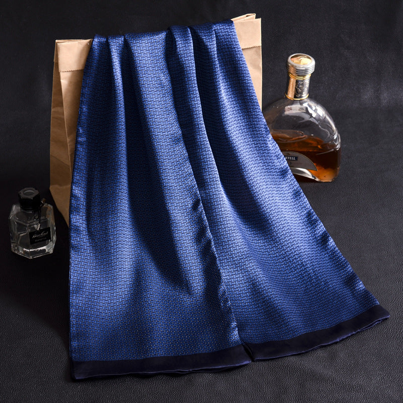 Sciarpa Uomo in Seta Crepe Satin a Doppio Strato - BellaSeta