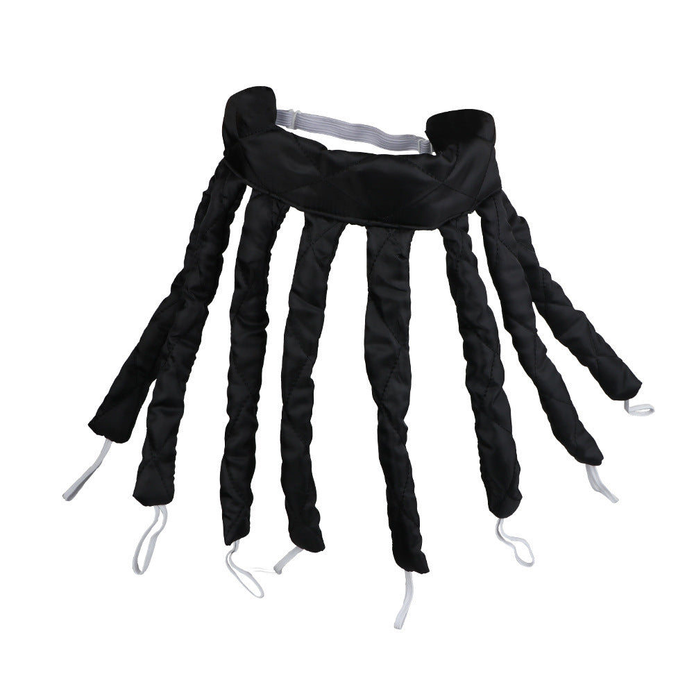 Bigodino senza calore a 8 braccia di colore nero con fascia regolabile – arricciacapelli removibile BellaSeta