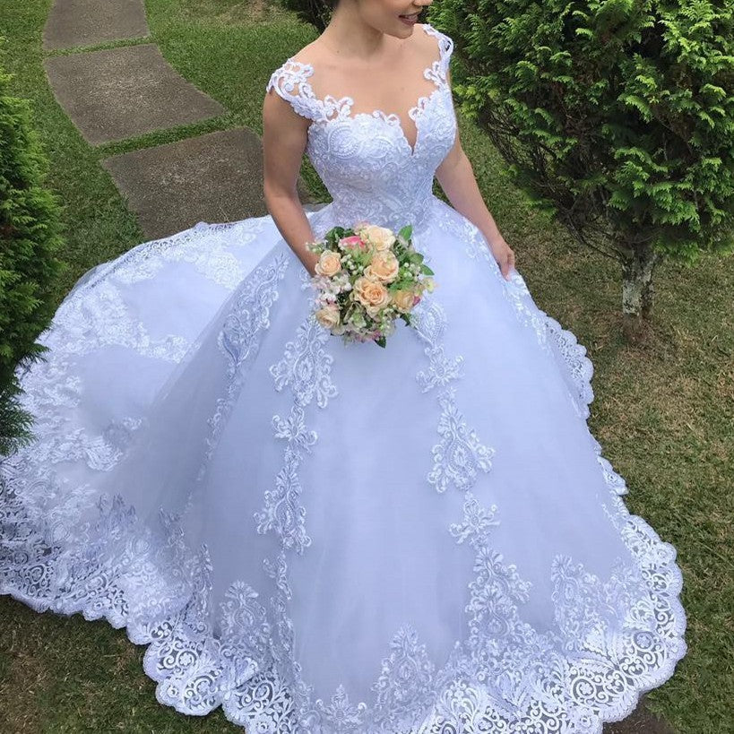 Abito da sposa vintage in pizzo bianco elegante | BellaSeta - BellaSeta