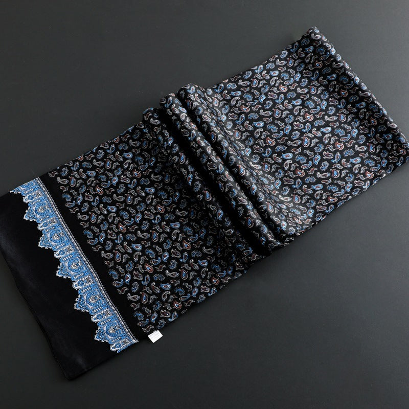 Sciarpa Uomo in Seta Crepe Satin a Doppio Strato - BellaSeta