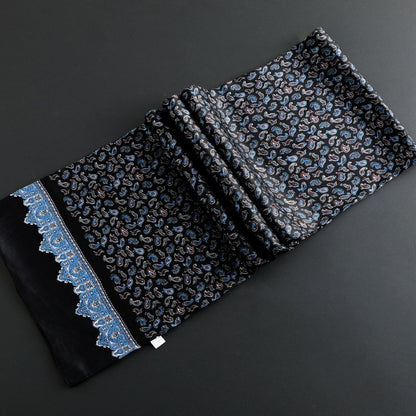 Sciarpa Uomo in Seta Crepe Satin a Doppio Strato - BellaSeta