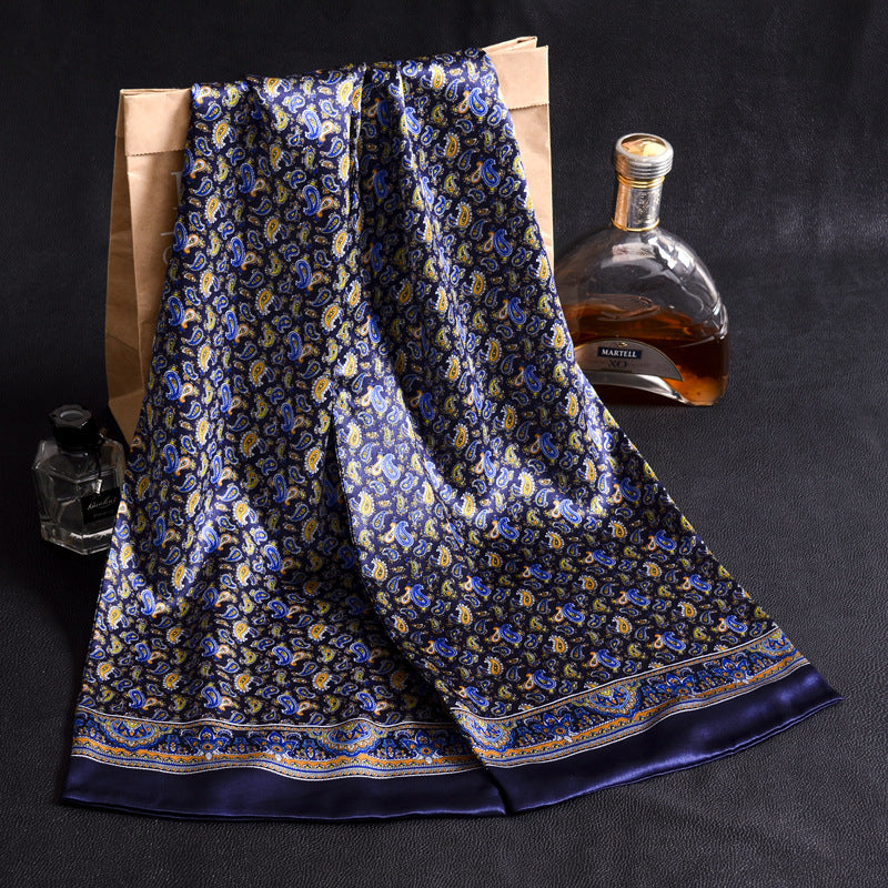 Sciarpa Uomo in Seta Crepe Satin a Doppio Strato - BellaSeta