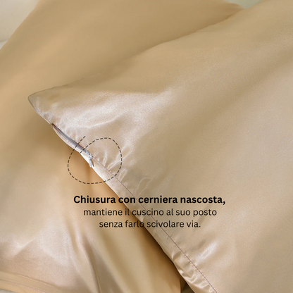 federa in seta, chiusura con cerniera nascosta, bella seta