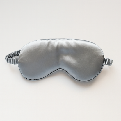 Mascherina per dormire in seta argento – lussuosa maschera occhi Bella Seta per un sonno profondo e confortevole