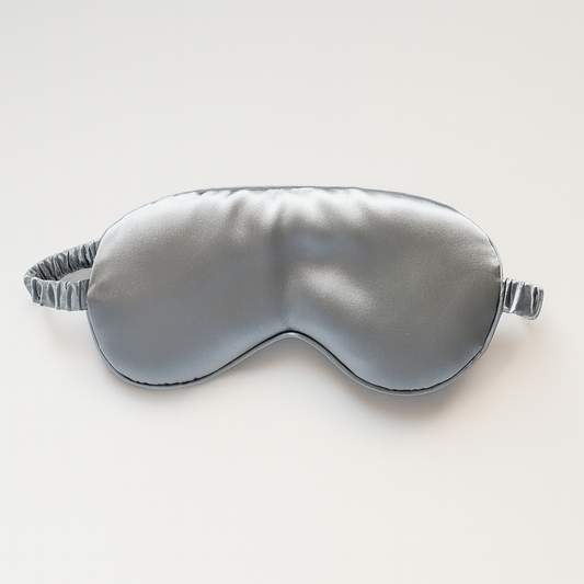 Mascherina per dormire in seta argento – lussuosa maschera occhi Bella Seta per un sonno profondo e confortevole