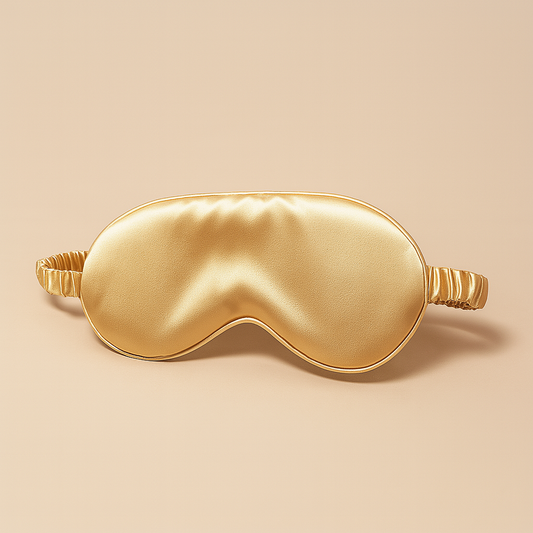 Mascherina in seta color oro per dormire – lussuosa e confortevole, Bellaseta
