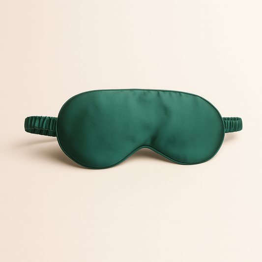 Mascherina in seta verde per dormire – lusso e comfort BellaSeta
